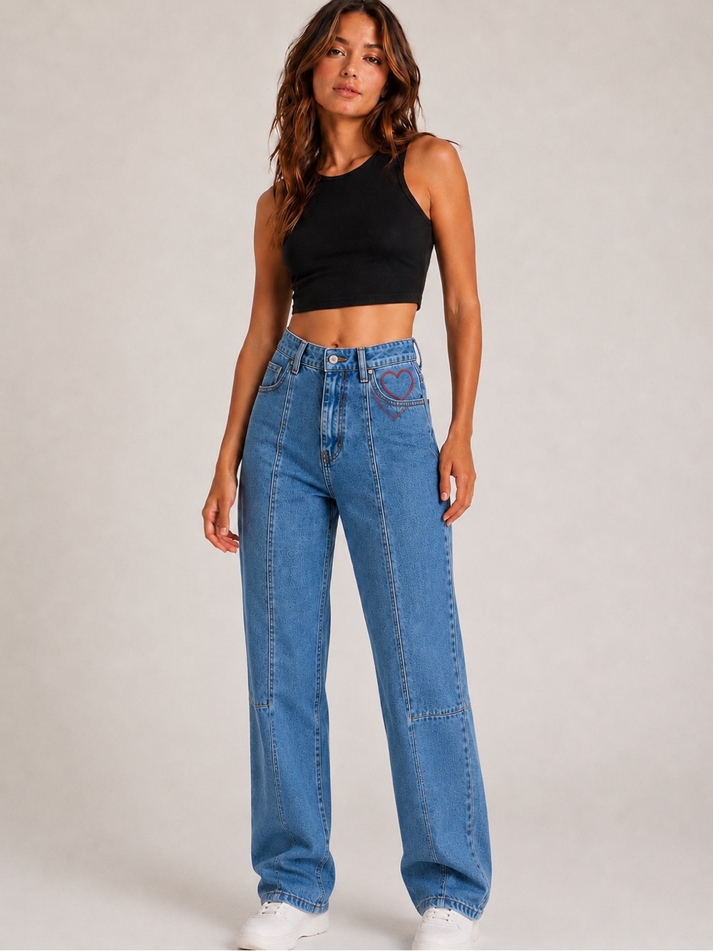 Sinéquanone Paris light blue medium-wash, medium-rise panel-seamed denim jeans